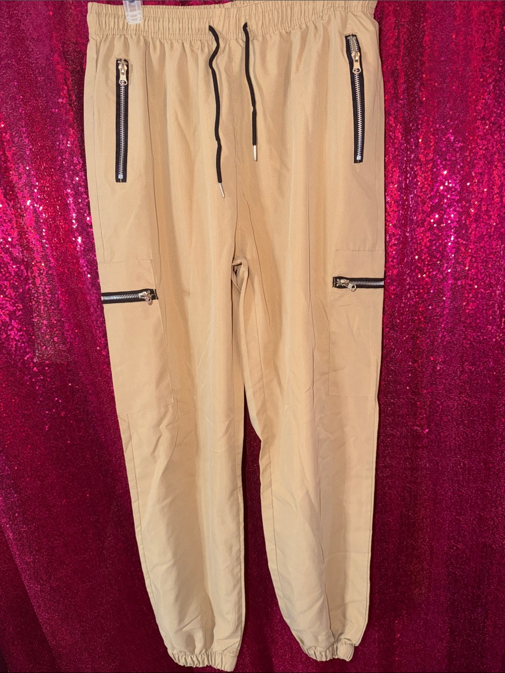 SHEIN Men's Casual Drawstring Jogger Pants in Khaki